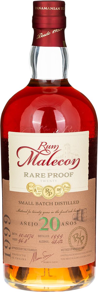 Rum Malecon Rare Proof 20 years old Batch 1999