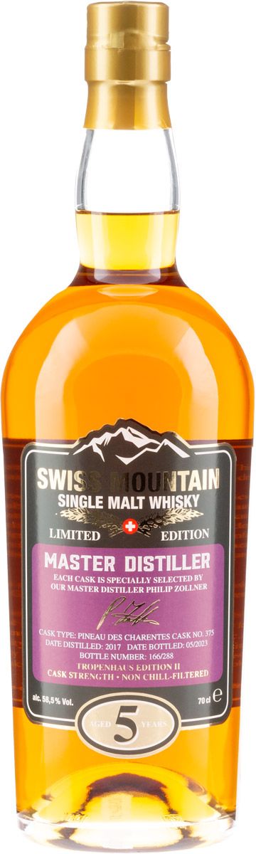 Swiss Mountain Single Malt Whisky «Master Distiller Tropenhaus Edition II»