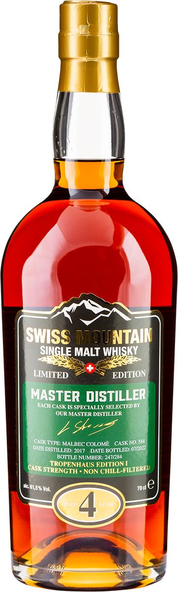 Swiss Mountain Single Malt Whisky «Master Distiller Tropenhaus Edition I»
