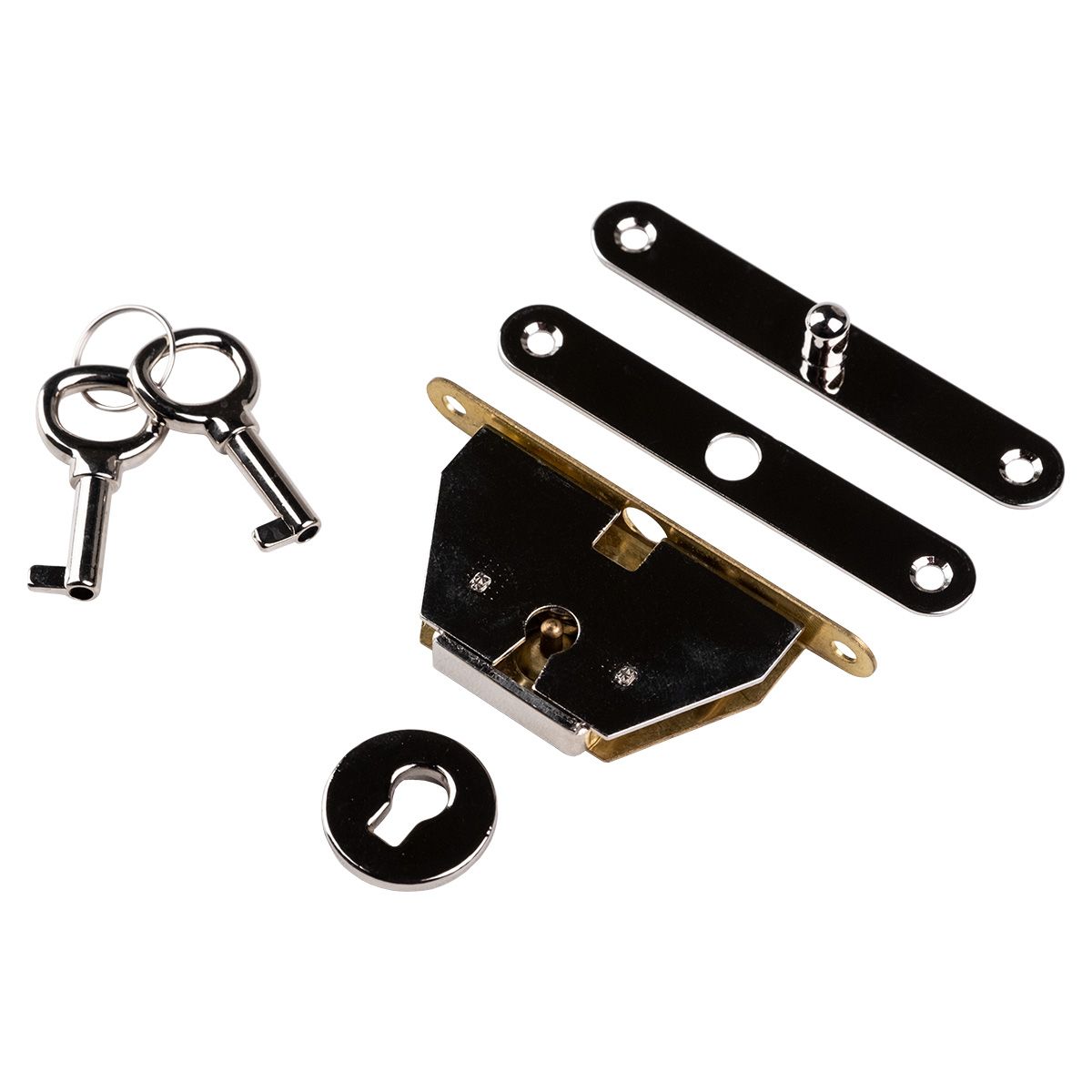 Humidor Einbauschloss Set Silber