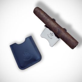 Les Fines Lames Cigar Stand Etui Petrol Blue
