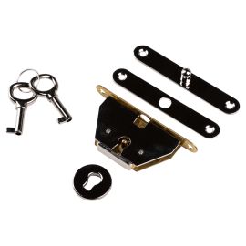 Humidor Einbauschloss Set Silber
