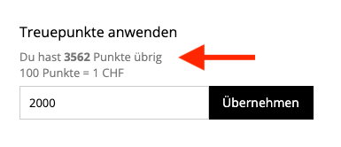 ZO Treuepunkte einlösen